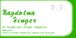 magdolna hinger business card